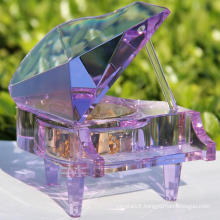 Hot Selling Crystal Piano Shape Music Box for Gift (KS32015)